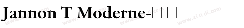 Jannon T Moderne字体转换